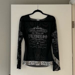 Boutique Sequins Shirt - M